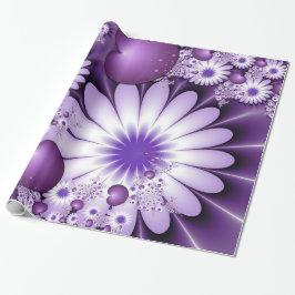 Att falla i kärlek Abstrakt blommor & hjärtan frak Presentpapper
