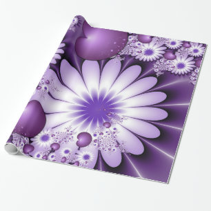 Att falla i kärlek Abstrakt blommor & hjärtan frak Presentpapper