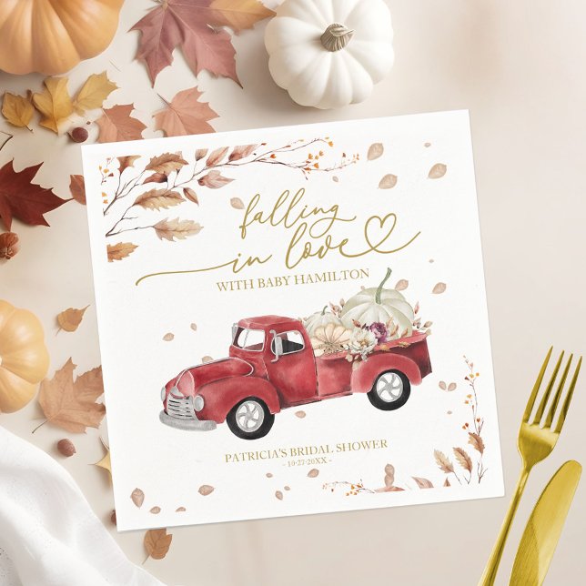 Att falla i kärlek Fall Baby Shower Pappersservett (Skapare uppladdad)