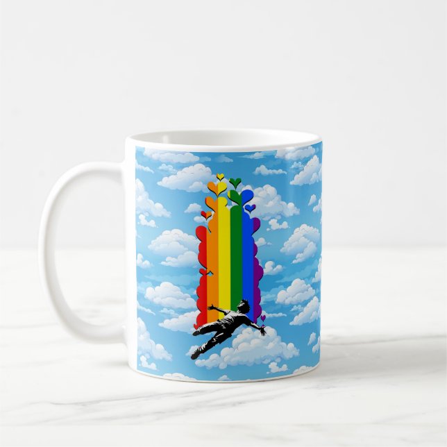 Att falla i kärlek från himlen kaffemugg (Vänster)