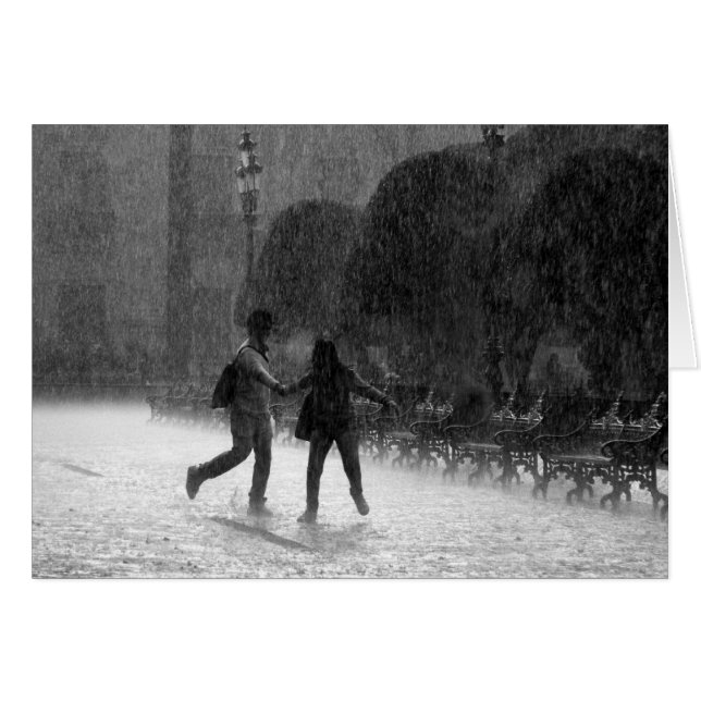 Att falla regnar OBS kort (Framsidan Horizontal)