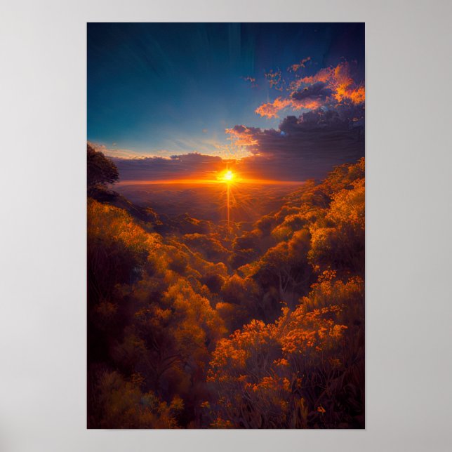 Att fånga afrikansk solnedgång i Golden Splendor Poster (Framsidan)