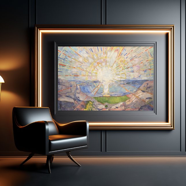 Att fånga ljudet och känslan av rörelse Sol Poster ("The Sun (1911) by Edvard Munch: A Captivating Expression of Emotion")