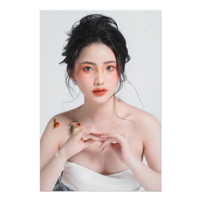 Att fånga Porträtt från Unga kvinnor med konstnärl Fototryck (Framsidan)