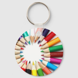 Att färga ritar Keychain Nyckelring