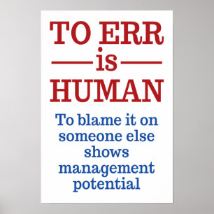 "Att fela är humant" poster 5