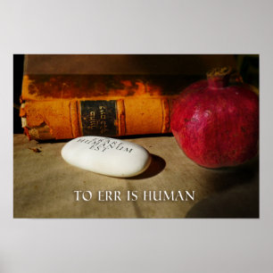Att fela är mänskligt. Ersällsynt Humanum Est. lat Poster