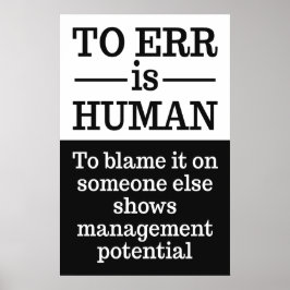 "Att fela är mänskligt" poster 2