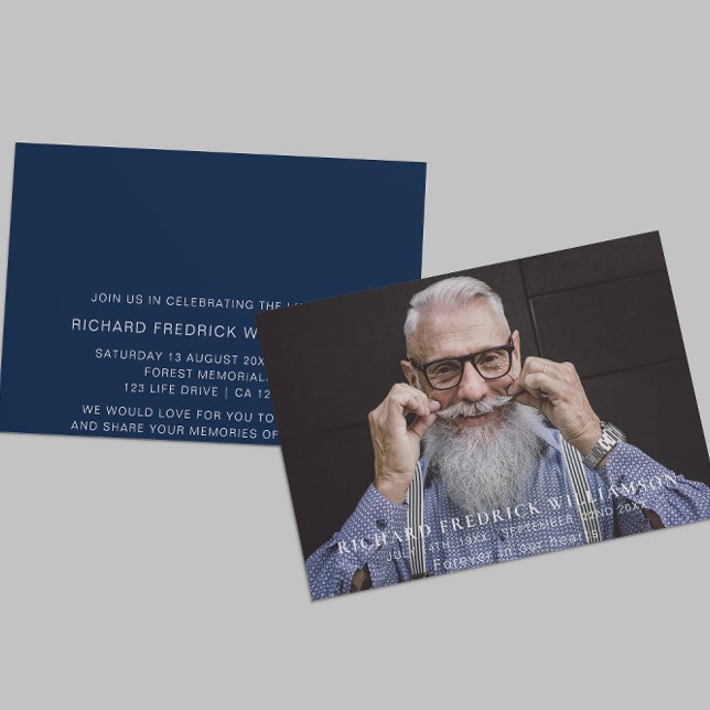 Att fira den moderna fotobegravningen inbjudningar (Skapare uppladdad)