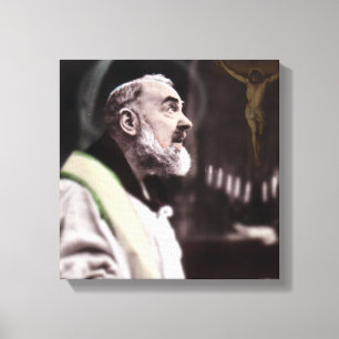 ATT FIRA FÖR ST PADRE PIO SAMLAS CANVASTRYCK