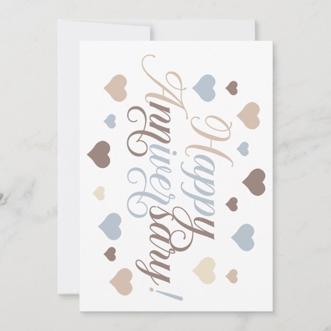 Att fira kärlek: Grattis på årsdagen Inbjudningar (Framsida)