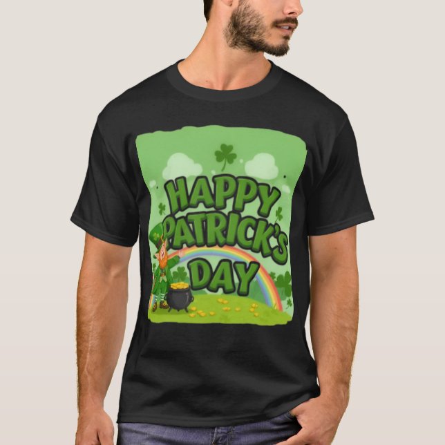 Att fira Patrick dag A Festive Grönt Journey T Shirt (Framsida)