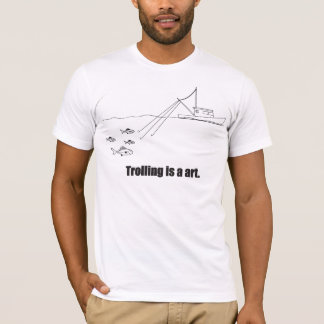 Att fiska med drag i är en Art. T-shirt
