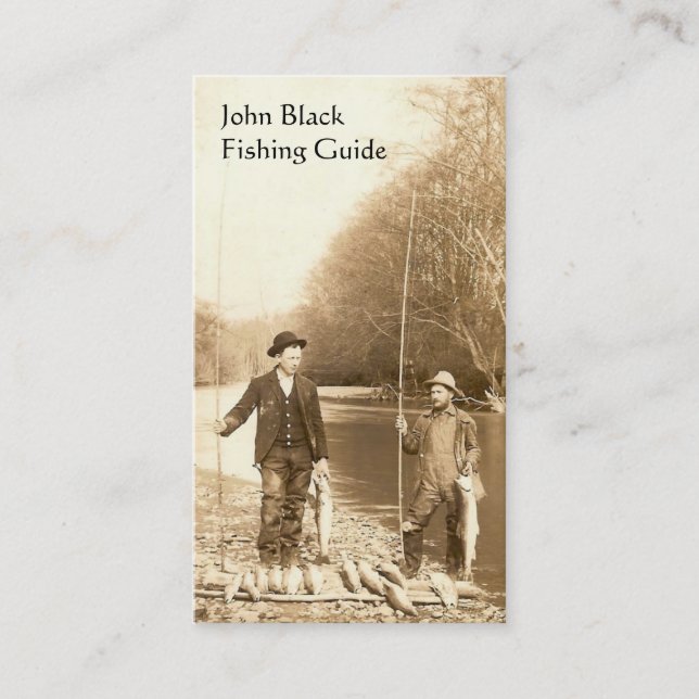 Att fiska vägleder visitkort (Framsida)