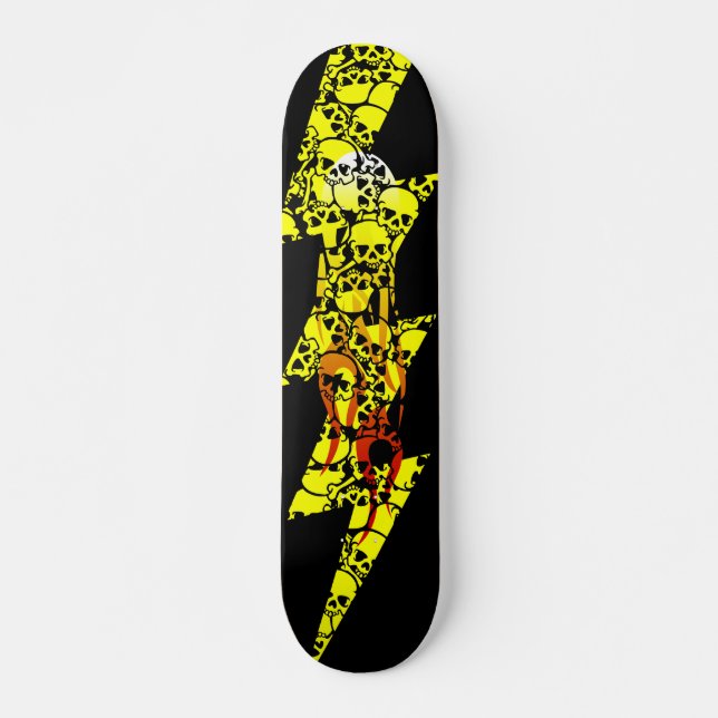 att flamma kasta i sig döskallar skateboard bräda 21,5 cm (Framsida)