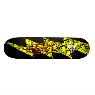 att flamma kasta i sig döskallar skateboard bräda 21,5 cm