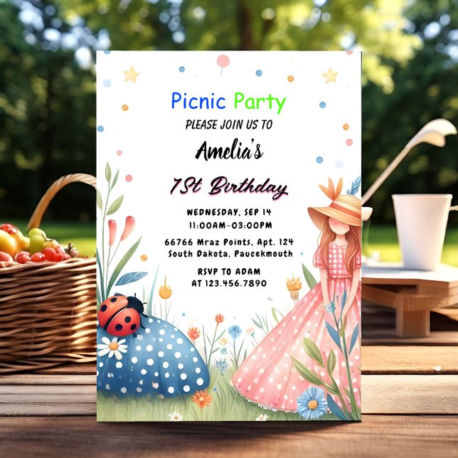 Att flickorna Kärlek Kryp Picnic Polka inte fyller Inbjudningar (Skapare uppladdad)