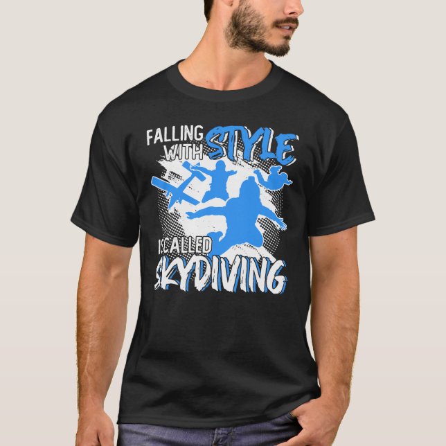 Att flyga med Stil kallas Skydiving T Shirt (Framsida)