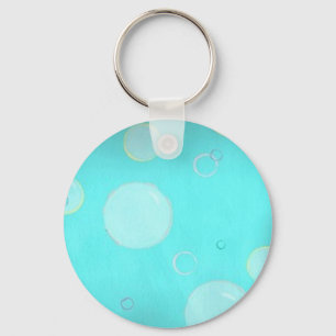 Att flyta för Aqua cirklar och bubblar keychains Nyckelring