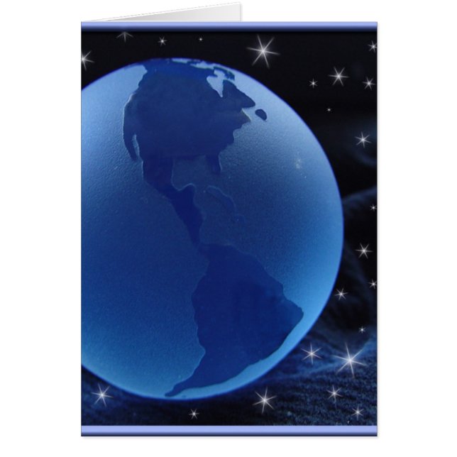 Att flyta i det kosmiskt skummar hälsningskort (Framsidan)