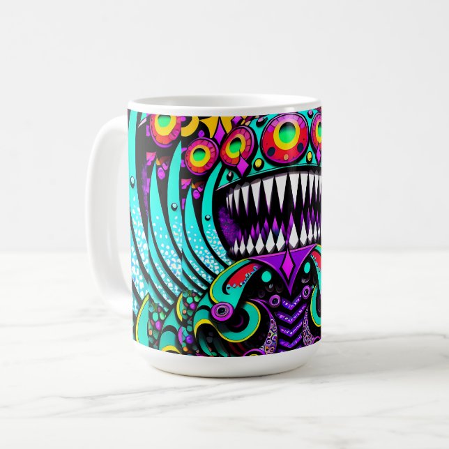 Att föda konstkrigen - Ken Gage Art Kaffemugg (Framsida vänster)