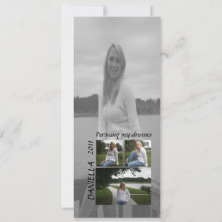 Att följa mina drömmar med studenten-fotokort inbjudningar