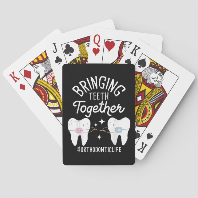 Att föra tänderna samman - Ortodontist  Casinokort (Baksidan)