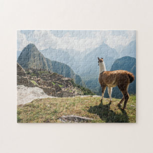 Att förbise för Llama fördärvar   Machu Picchu Pussel