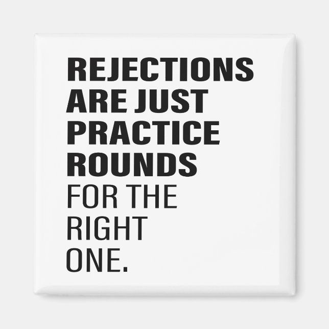 Att förkasta citattecken Uppmuntra Ord Text Art Magnet (Framsidan)