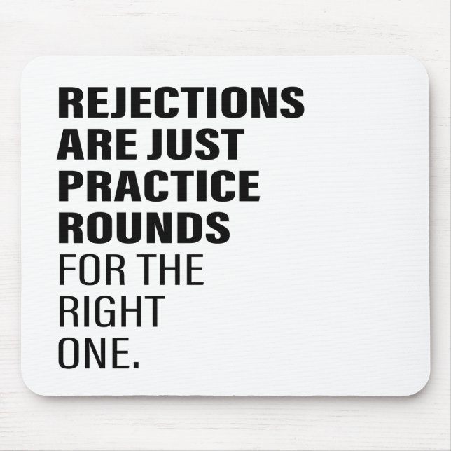 Att förkasta citattecken Uppmuntra Ord Text Art Musmatta (Framsidan)