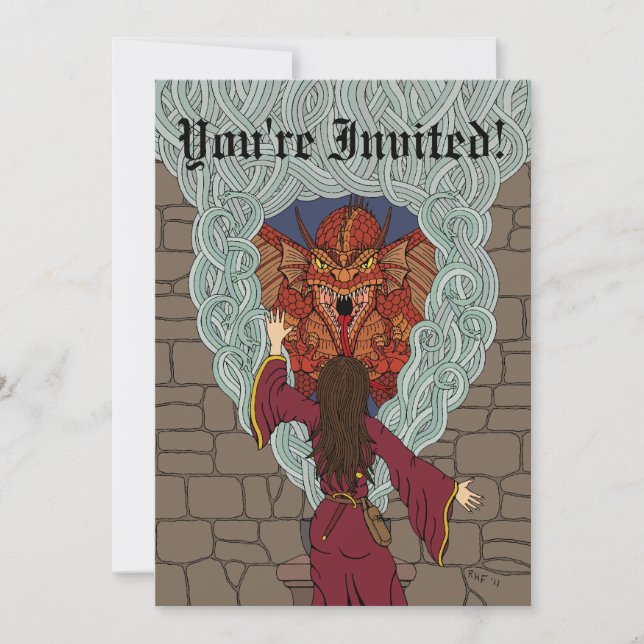 Att förtrolla draken inbjudningar (Framsida)