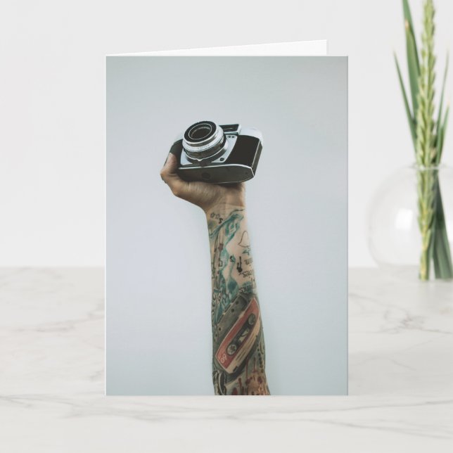 Att fotografibilden är allt födelsedag kort (Framsida)