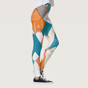 Att fotvandra campa världen reser berg nå en leggings