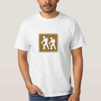 Att fotvandra undertecknar tee shirt