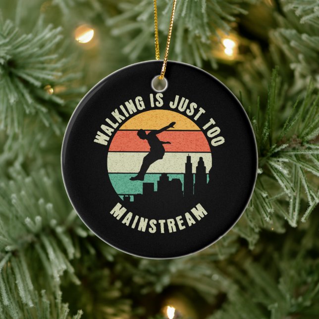 Att gå är bara för mainstream julgransprydnad keramik (Träd)