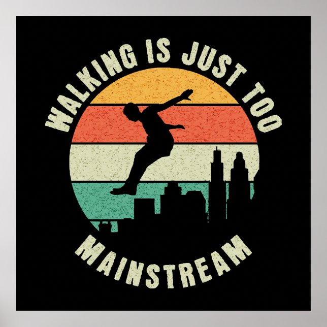 Att gå är bara för mainstream poster (Framsidan)