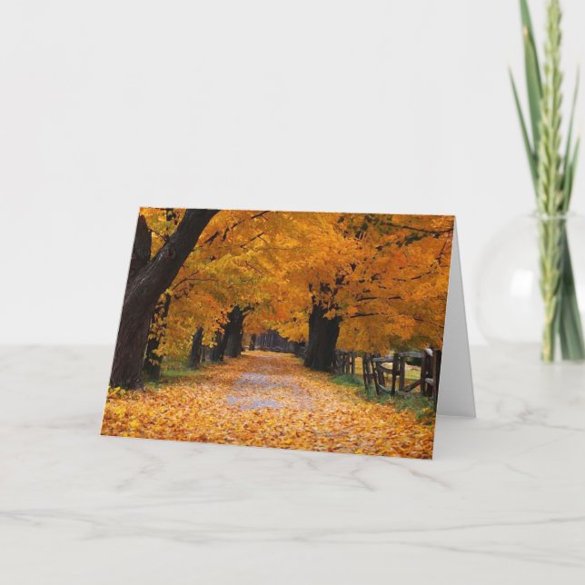 Att gå besegrar höst minneslanen kort (Framsida)