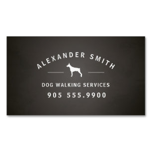Att gå för hund servar magnetiska visitkort