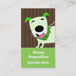 Att gå för hund servar visitkort