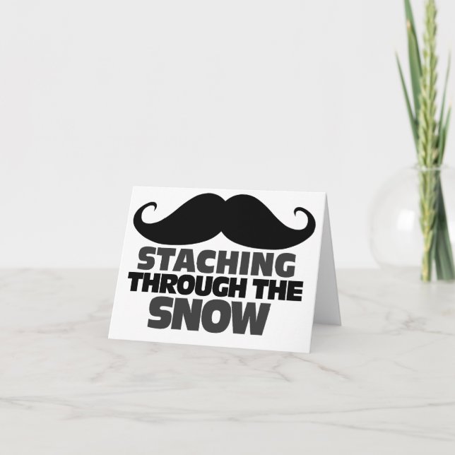 Att gå genom Snö Helgkort (Framsida)