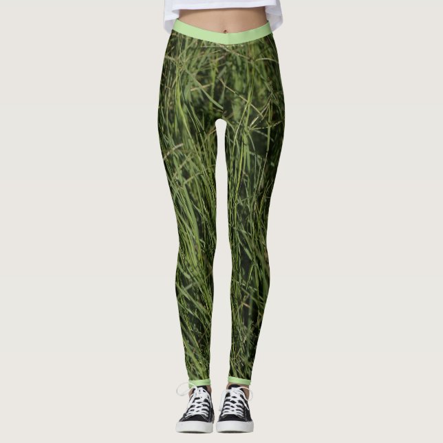 Att gå grönt Naturbalans Gräs Leggings (Framsida)
