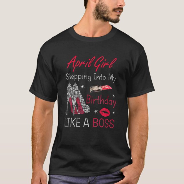 Att gå in i min födelsedag som en Chef April-flick T Shirt (Framsida)