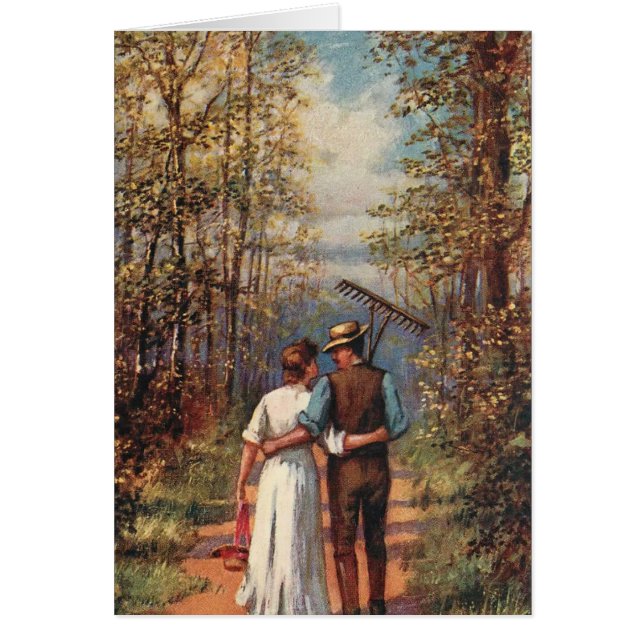 Att gå kopplar ihop från arbete hälsningskort (Framsidan)