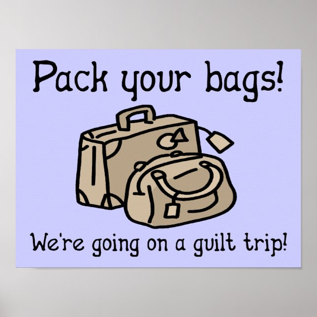 Att gå på en rolig affisch för skuld resa (Framsidan)