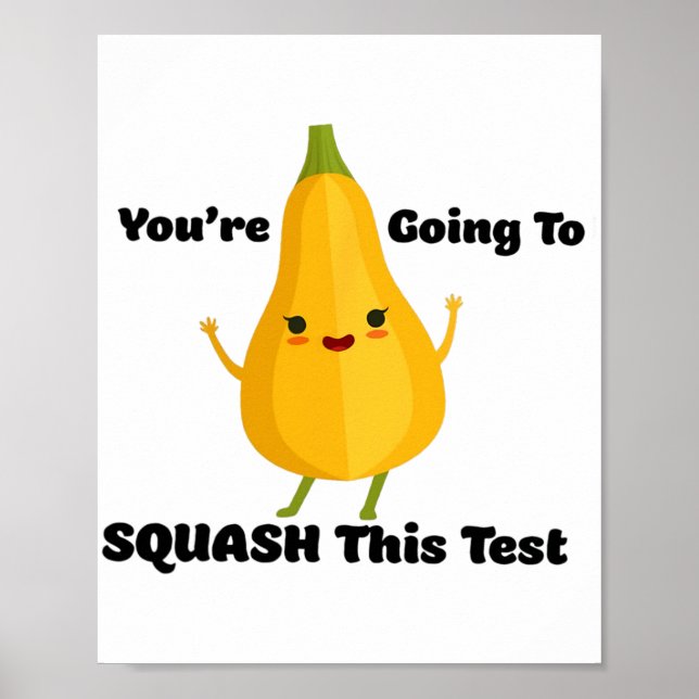 Att gå till att krossa testet Veggie Teacher Testi Poster (Framsidan)