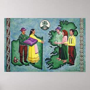 Att ge sig för Choctaw bistår till irländare Poster