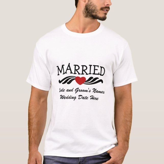 Att gifta sig av T-tröja för ny T-shirt (Framsida)