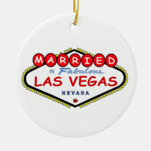 ATT GIFTA SIG i den sagolika Las Vegas prydnaden Julgransprydnad Keramik