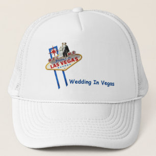 ATT GIFTA SIG i den Vegas bruden & brudgummen på Truckerkeps