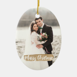Att gifta sig julnygift personprydnaden julgransprydnad keramik